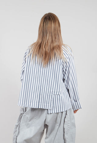 Lightweight Striped Jacket in White