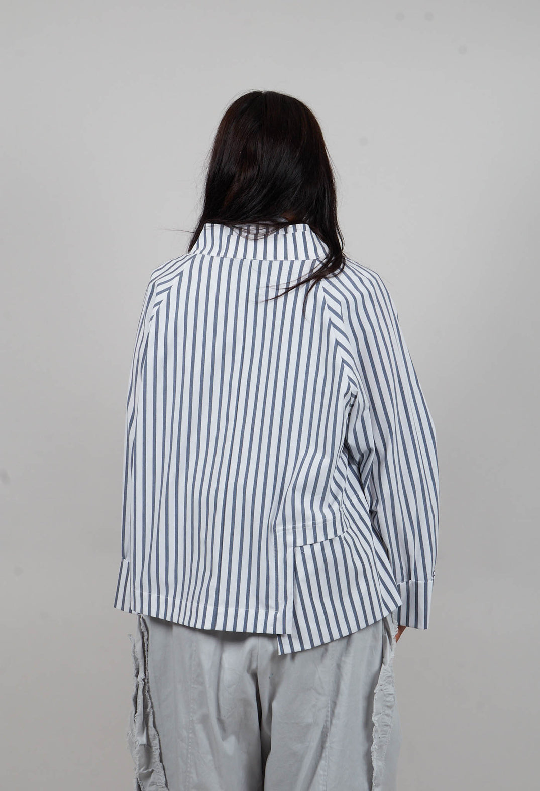 Lightweight Striped Jacket in White