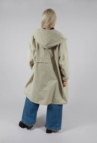 Drawstring Parka Coat in Mastice