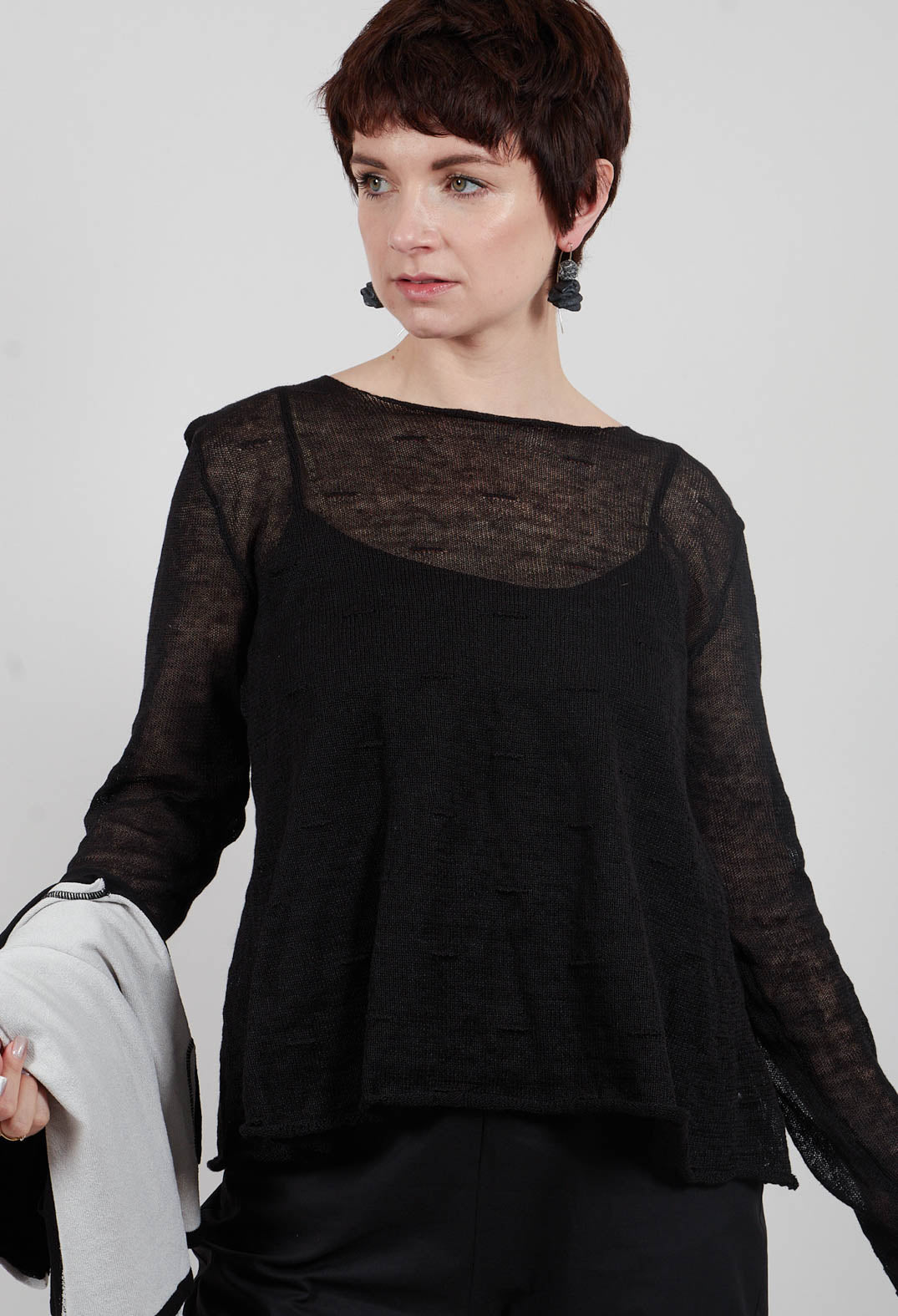 Boatneck Top in Nero