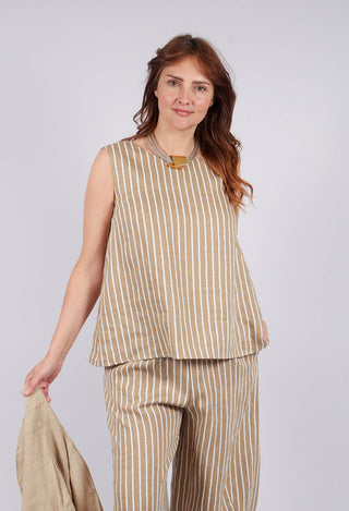 Sleeveless Top in Riga Sabbia
