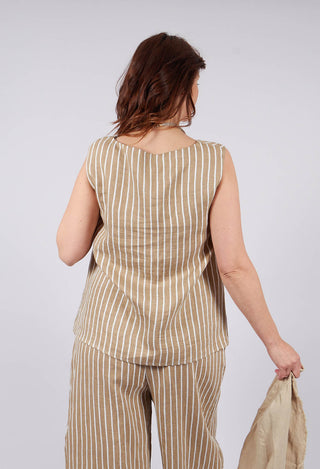 Sleeveless Top in Riga Sabbia