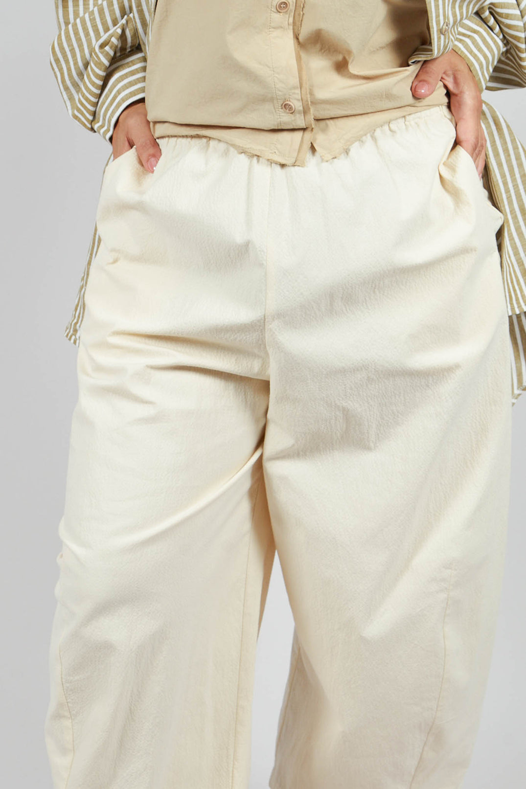 Easy Crinkle Trousers in Sasso