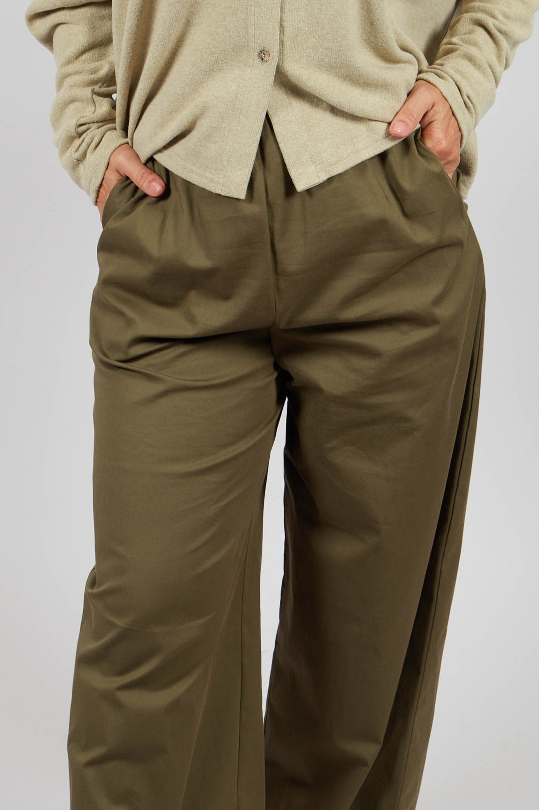 Wide Leg Trousers in Ficus