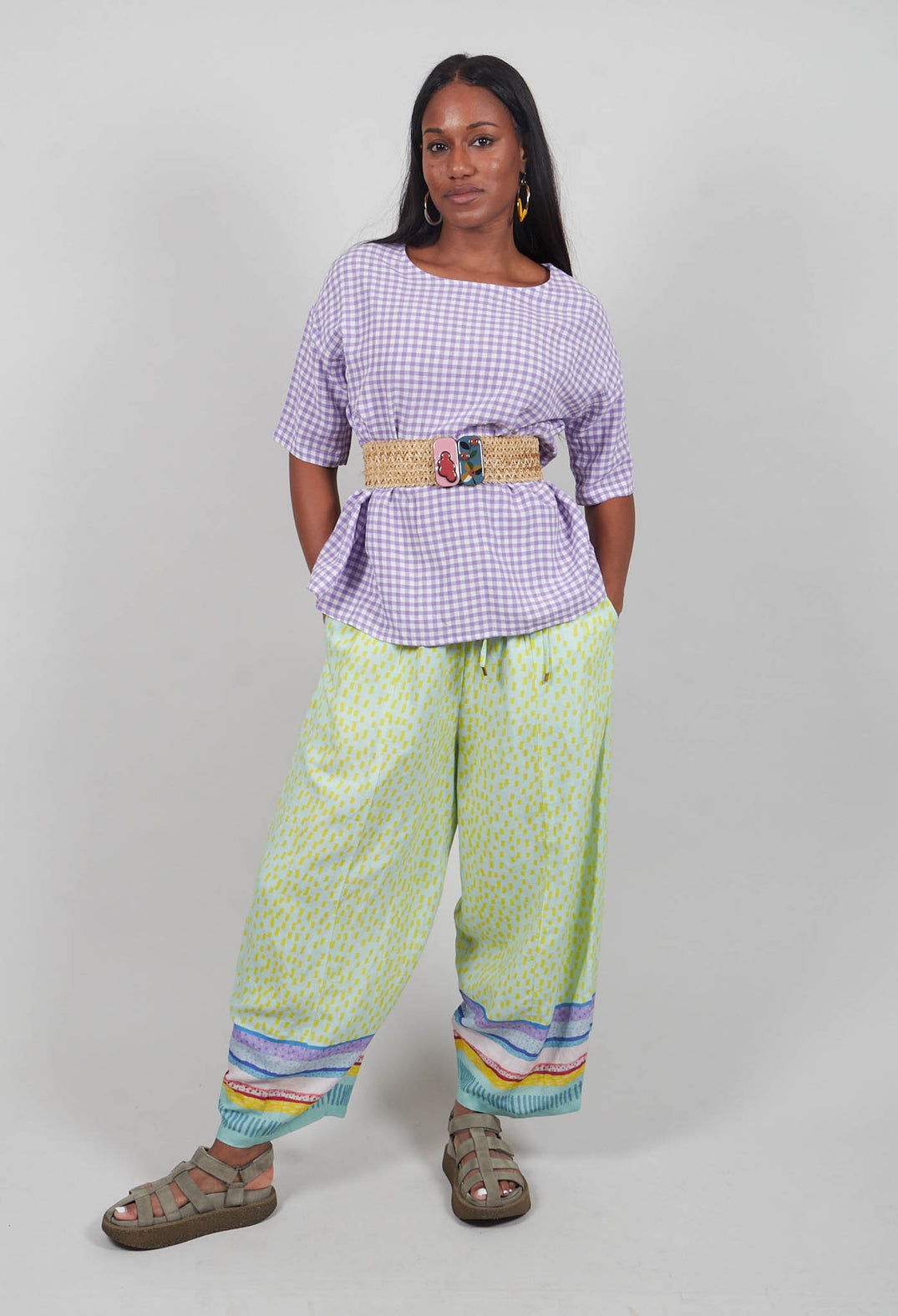 Balloon Style Trousers in Blue