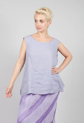 Sleeveless Linen Top in Lavanda