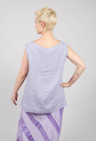 Sleeveless Linen Top in Lavanda