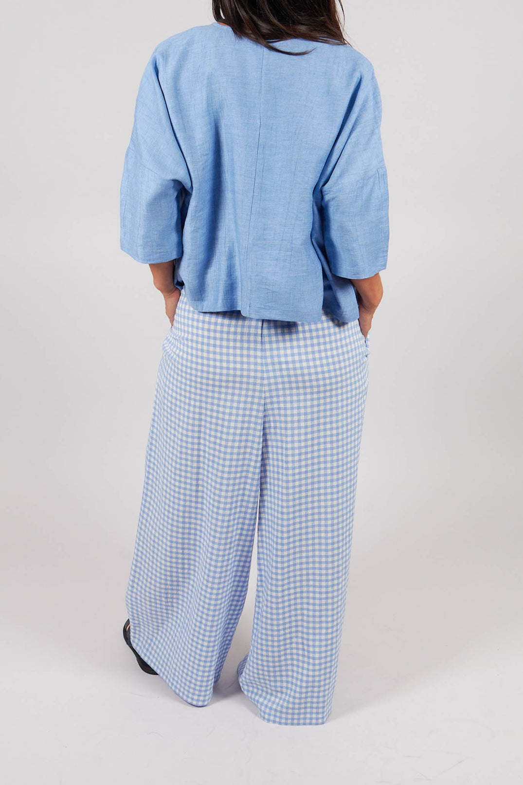 Wide Fit Trousers in Sky
