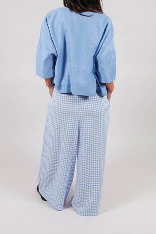 Wide Fit Trousers in Sky