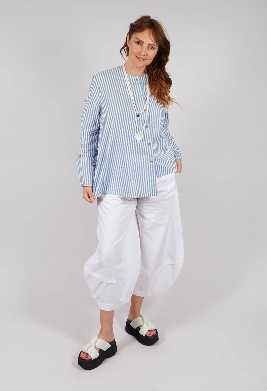 Wide Leg  Trouser in Friday White
