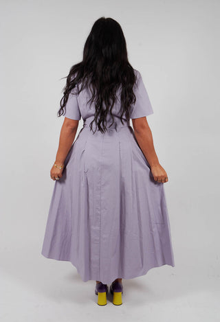 Long Belted Dress in Lavanda