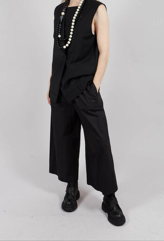 Trousers with Wide Leg in Nero