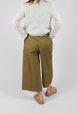 Trousers with Wide Leg in Cactus