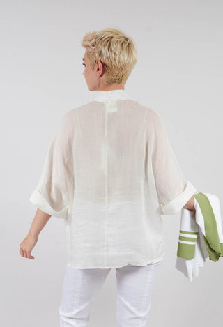 Shirt with Large Pockets in Avorio