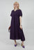 Side Pleat Dress in Mauve