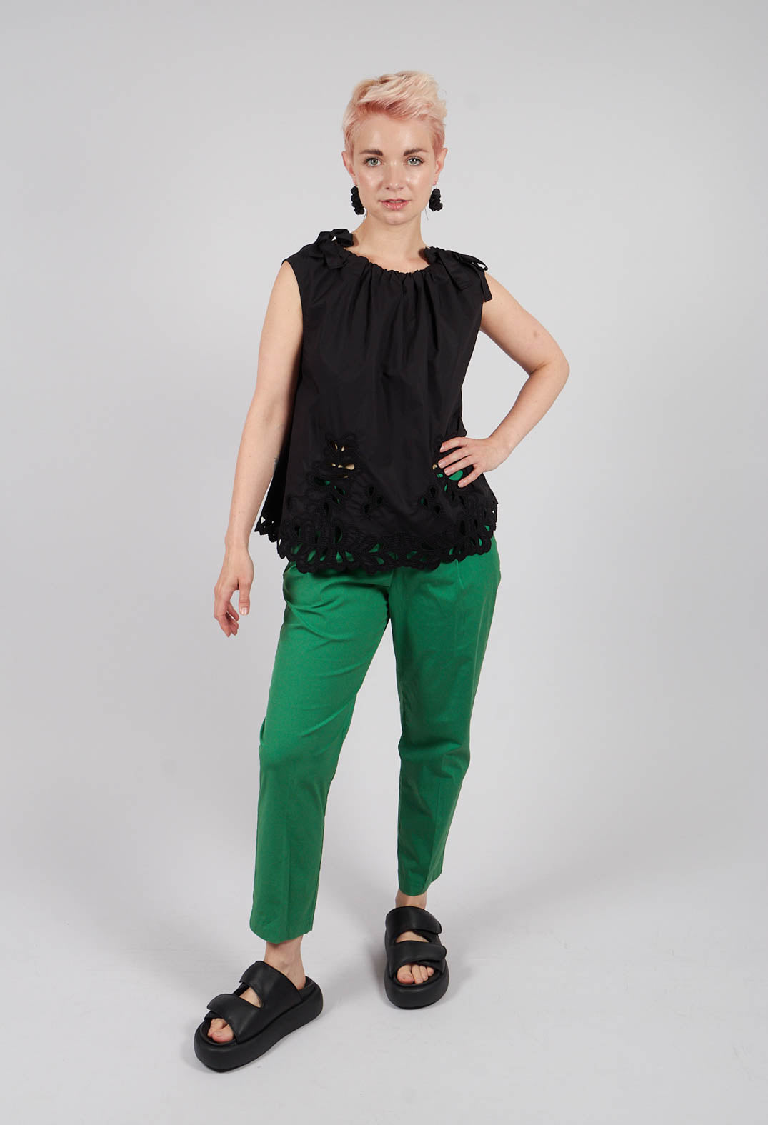 Poplin Trousers in Smeraldo