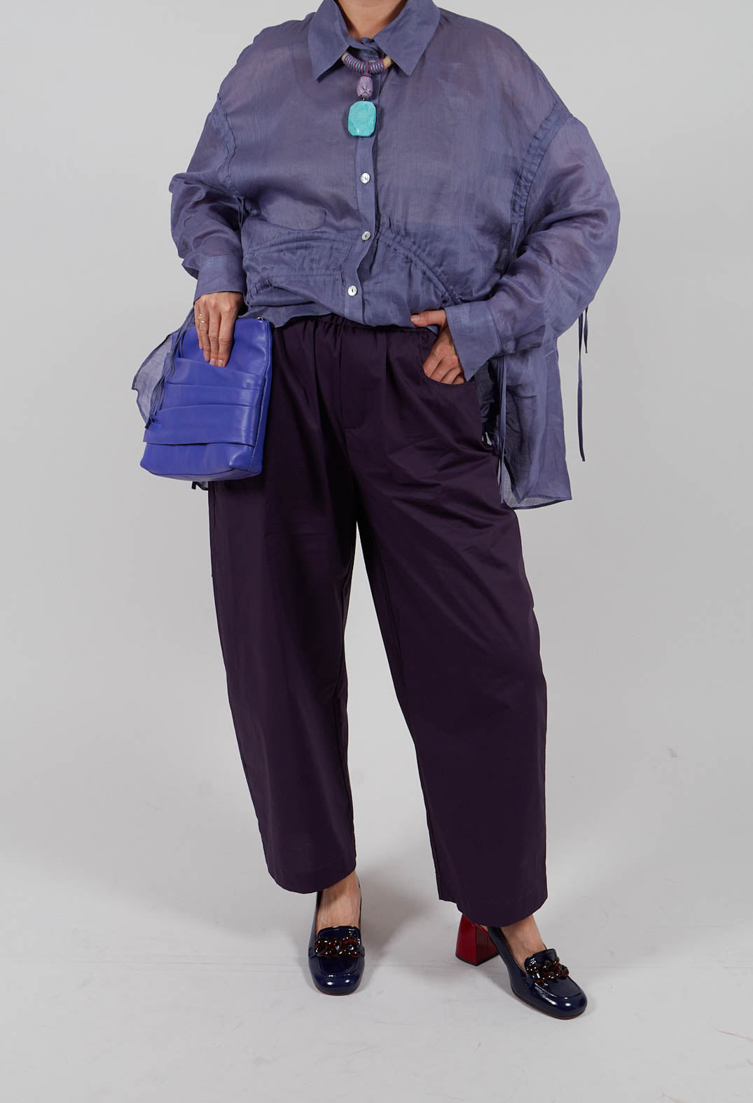 Wide Leg Trouser in Mauve