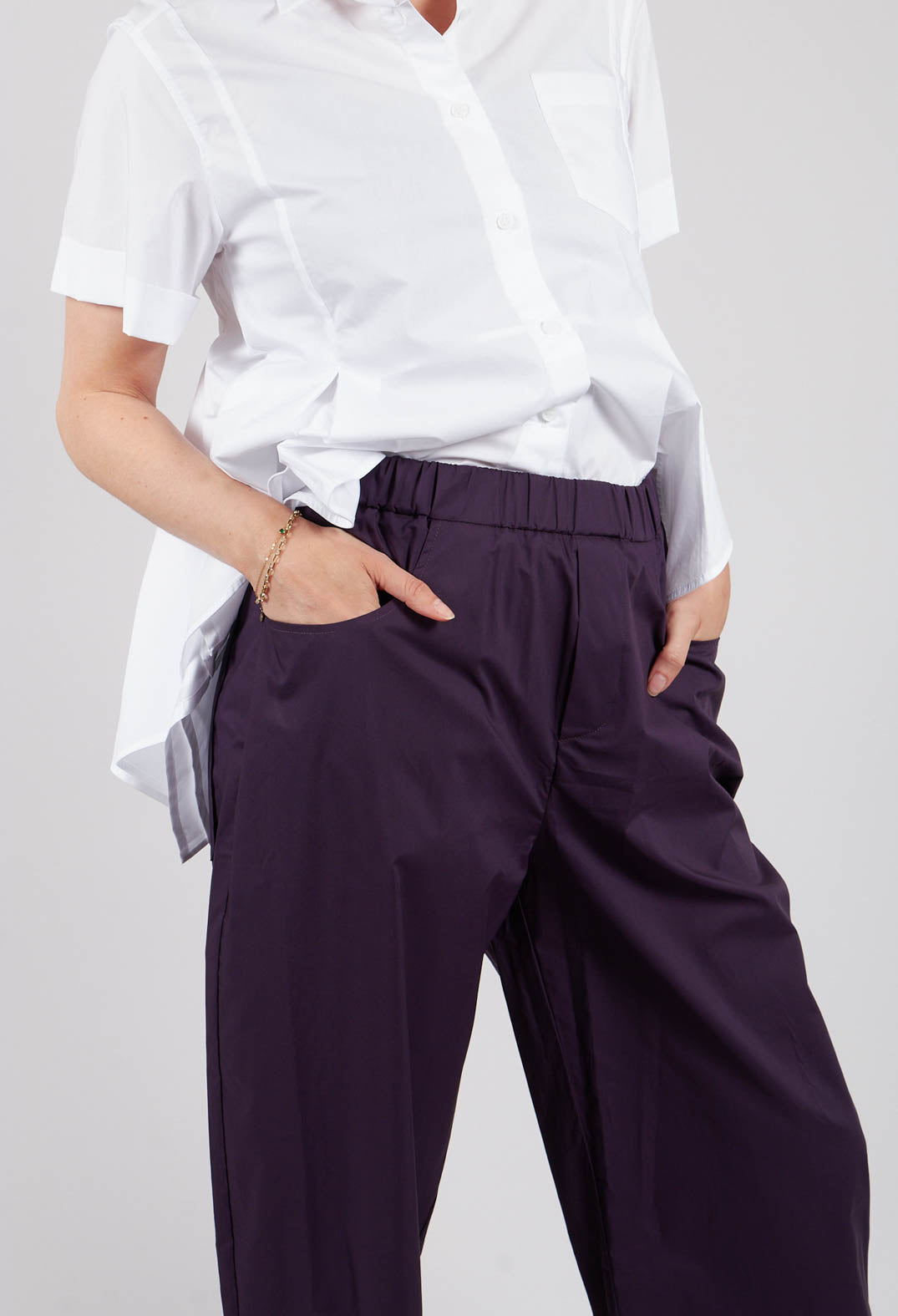 Wide Leg Trouser in Mauve