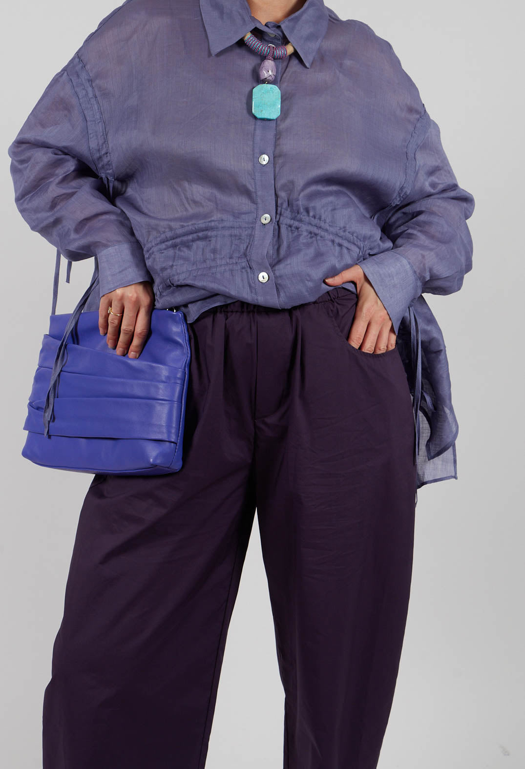 Wide Leg Trouser in Mauve