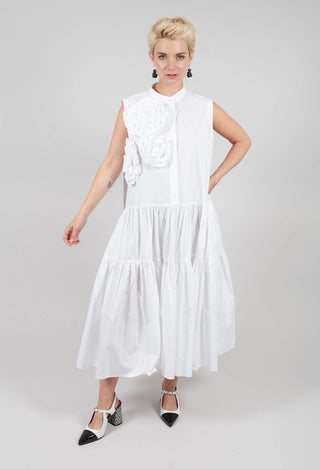 Tiered Dress in Off White