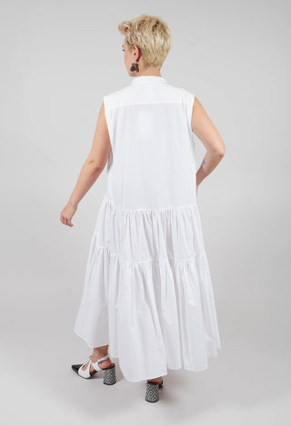 Tiered Dress in Off White