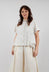 Frill Hem Shirt in Oyster
