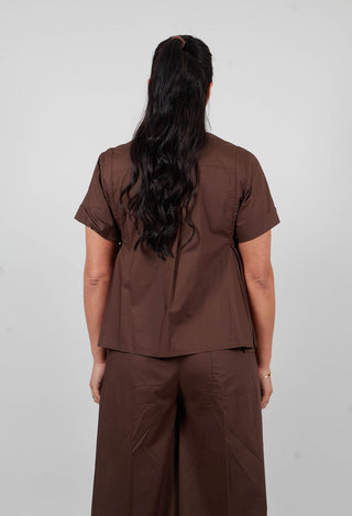 Frill Hem Shirt in Licorice