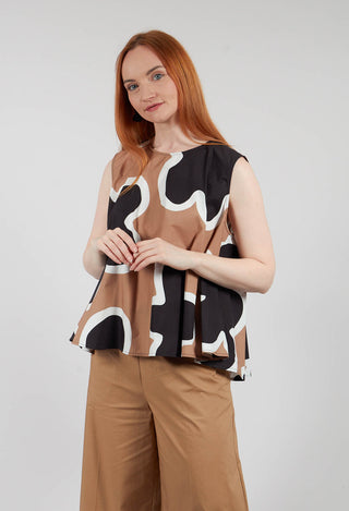 Patterened Top in St Sudan Nero