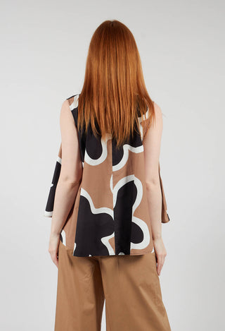 Patterened Top in St Sudan Nero