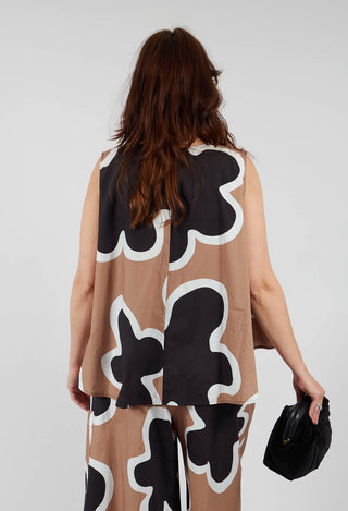 Patterened Top in St Sudan Nero