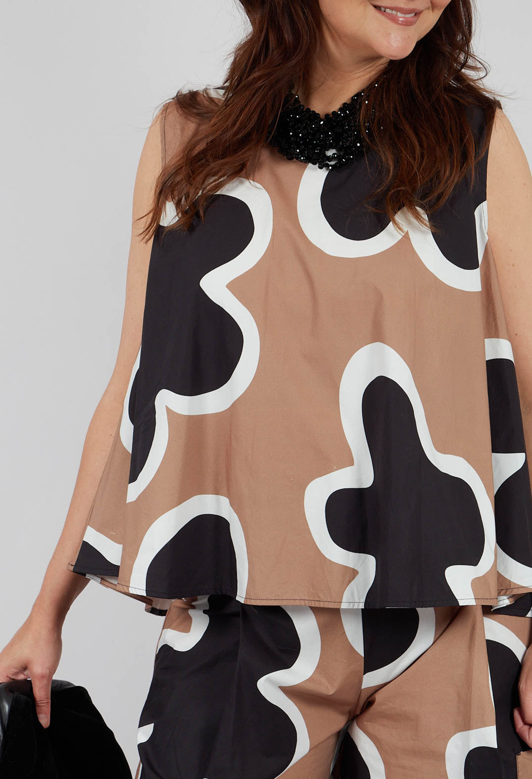 Patterened Top in St Sudan Nero