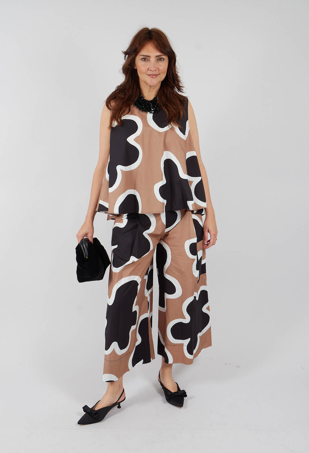 Patterened Top in St Sudan Nero