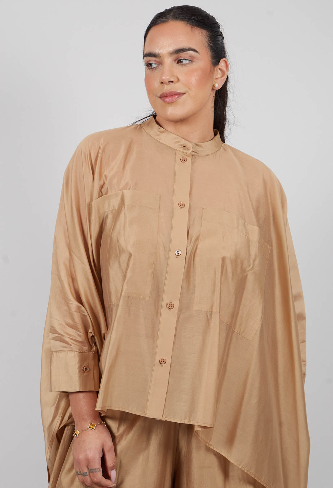 Batwing Blouse in Camel