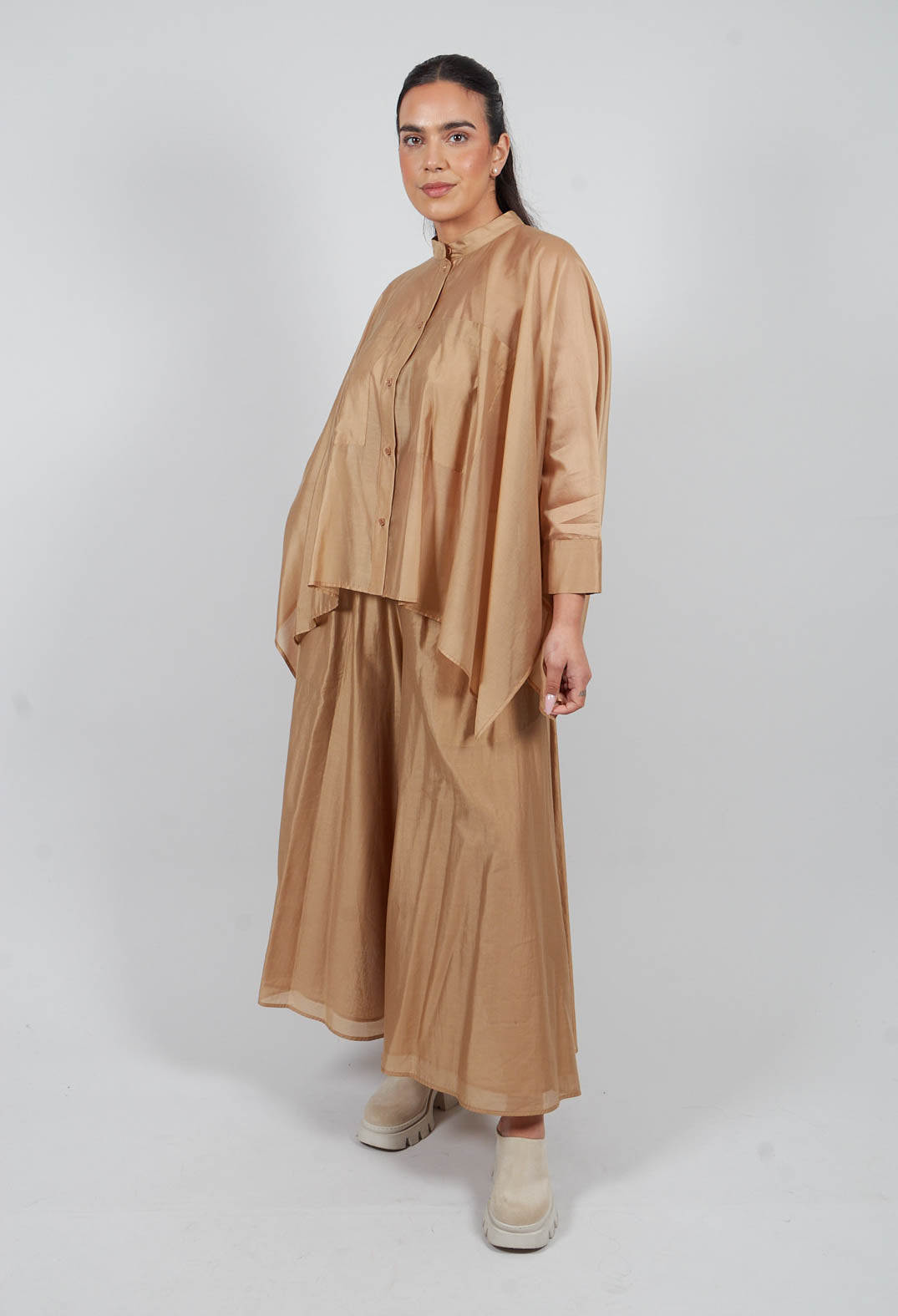 Batwing Blouse in Camel