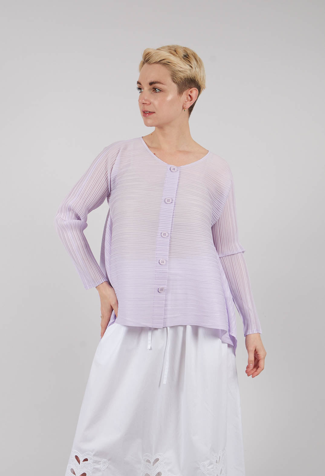 Long Sleeve Jacket in Light Lilac