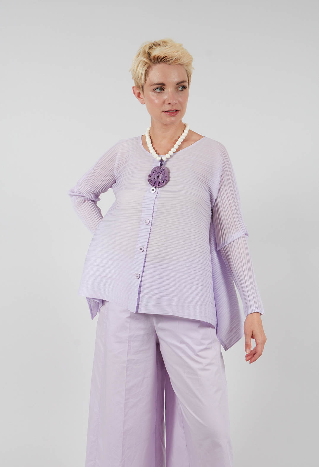 Long Sleeve Jacket in Light Lilac