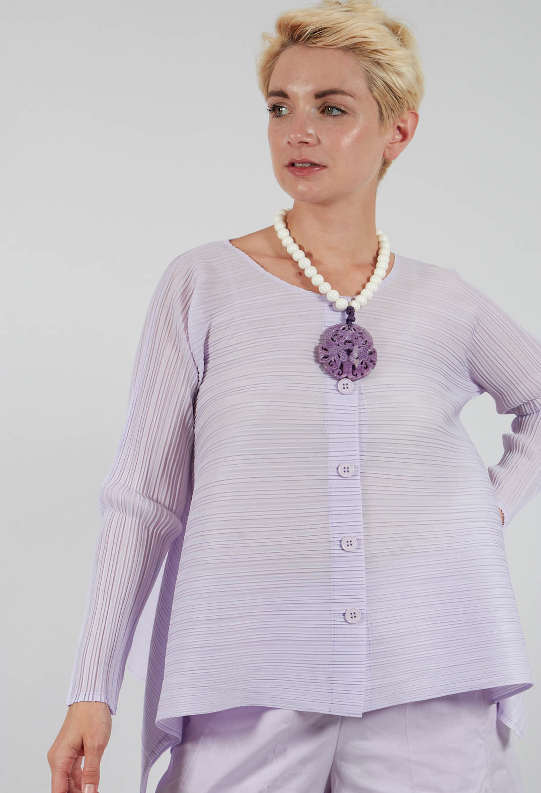 Long Sleeve Jacket in Light Lilac