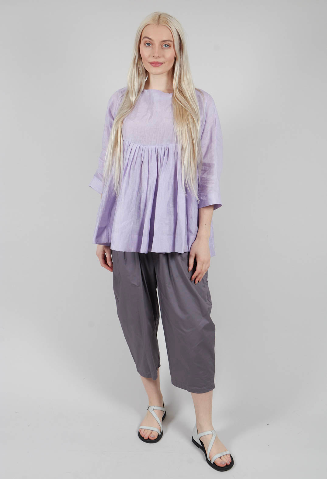 Long Sleeve Smock in Lilac