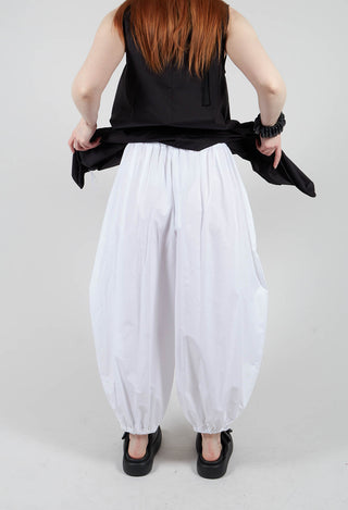 Cuffed Trouser in Off White