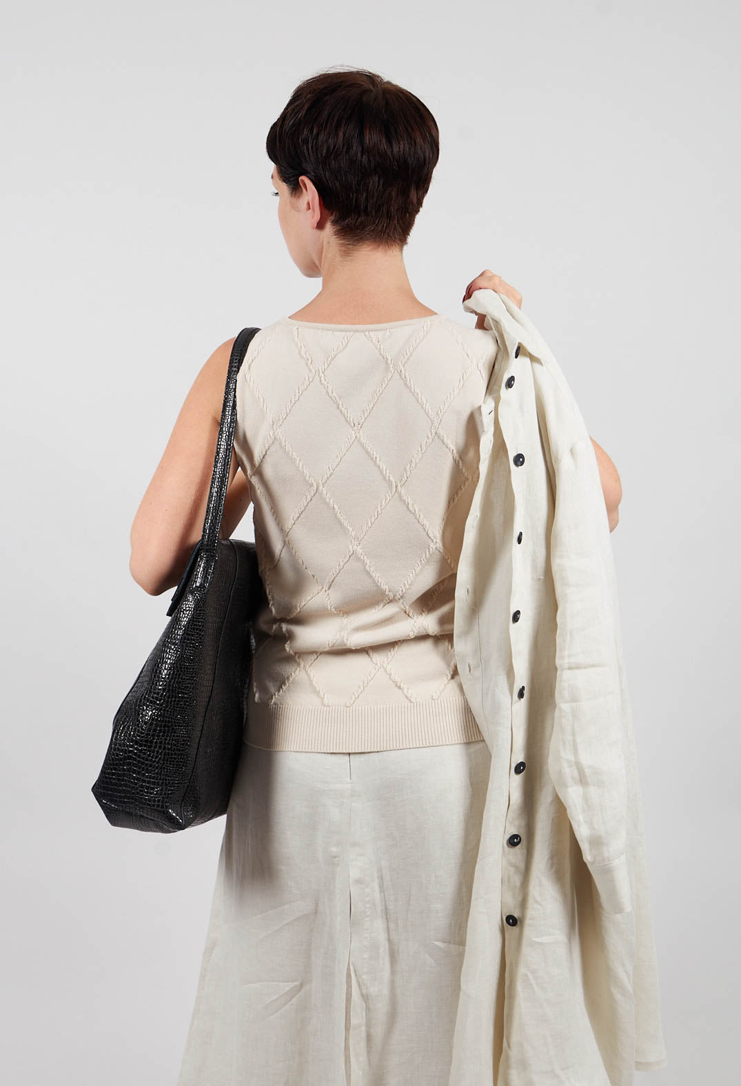 Sleeveless Vest in Greige