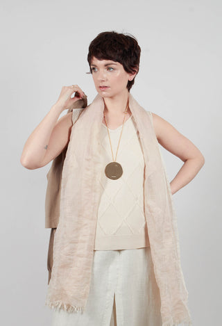 Sleeveless Vest in Greige