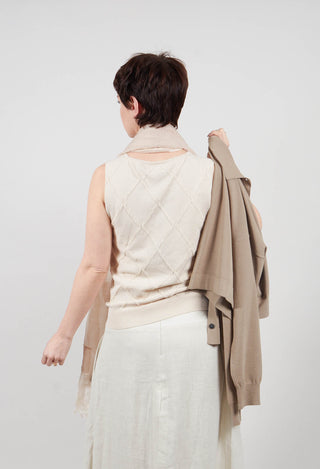 Sleeveless Vest in Greige