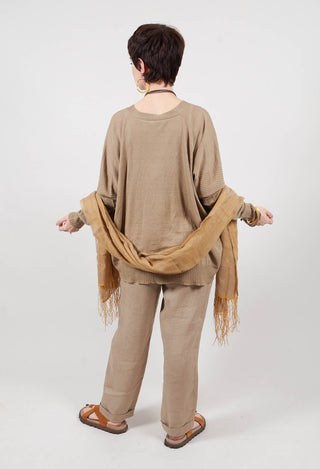 Slouch Fit Cardigan in Taupe