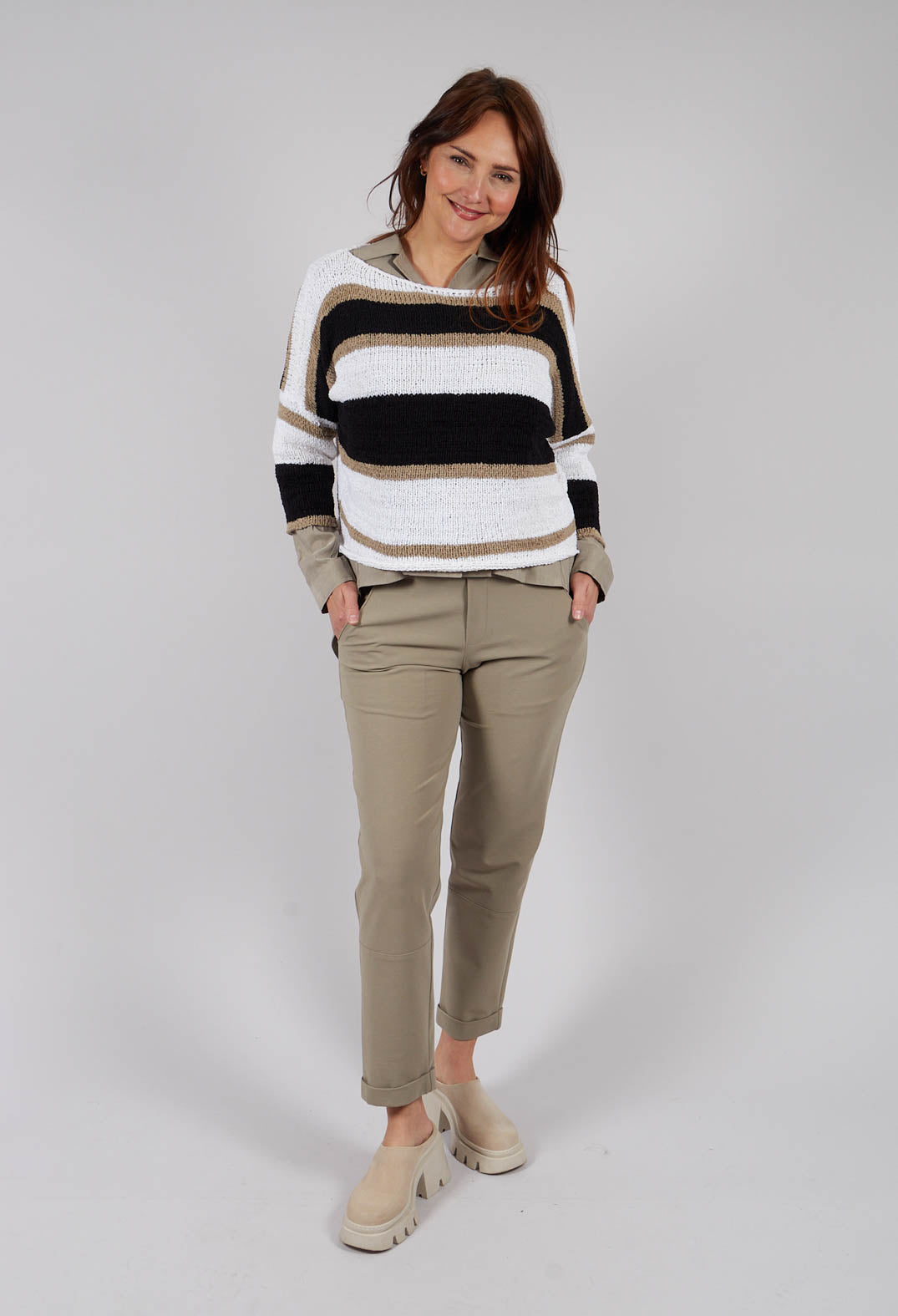 Slim Fit Trouser in Taupe