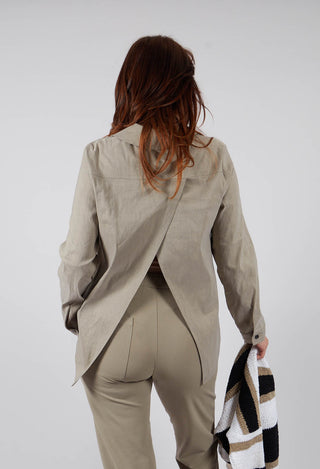 Shirt Jacket in Taupe