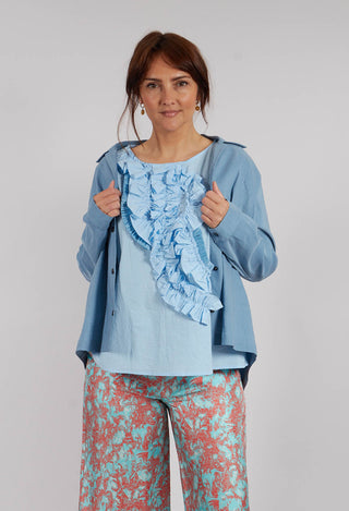 Shirt Jacket in Medium Blue