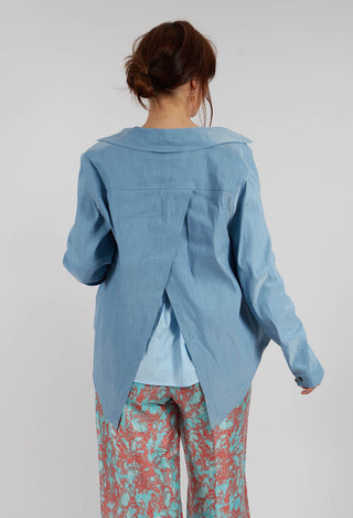 Shirt Jacket in Medium Blue