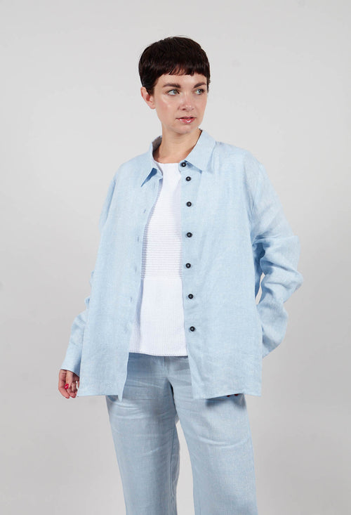 Metallic Shirt in Light Blue