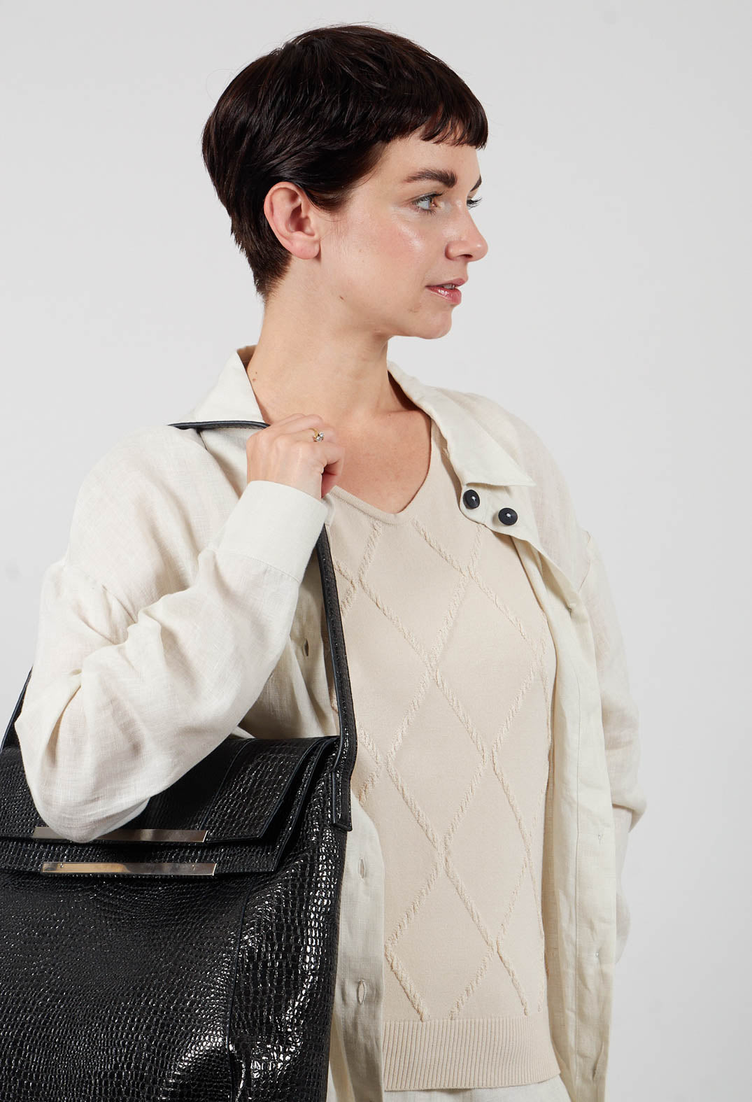 Shirt Dres in Greige
