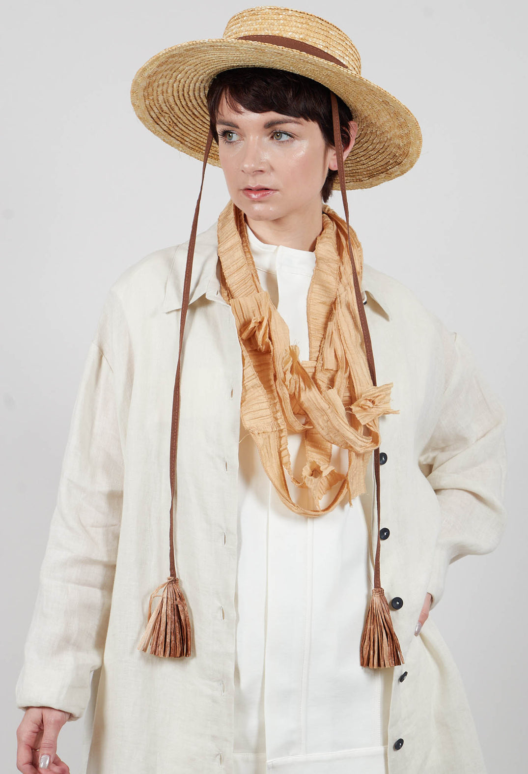Shirt Dres in Greige